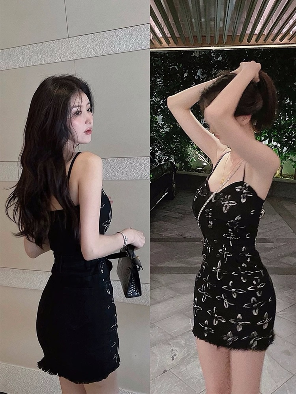 ⚡️Summer Sale ⚡️
Black Embroidered Denim Button-Front Mini Dress